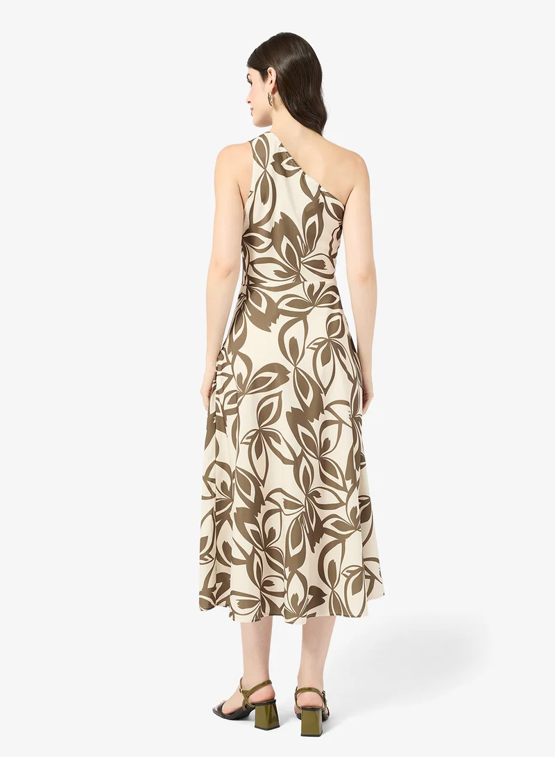 ELLA One Shoulder Printed Dress